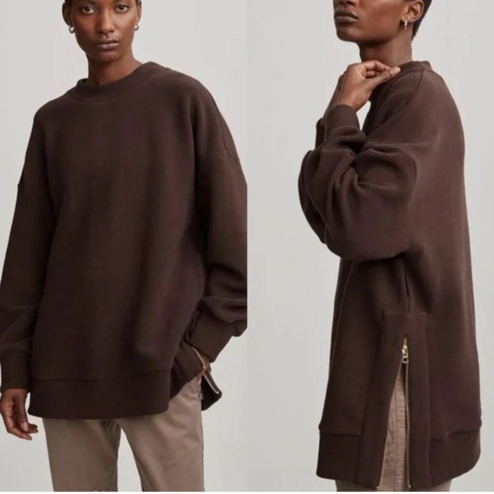 Varley Mar Boyfriend Sweatshirt in Coffee Bean